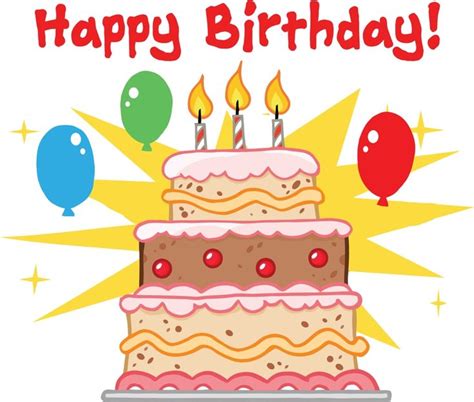 Cartoon Birthday Cake Clipart Happy Birthday Cake