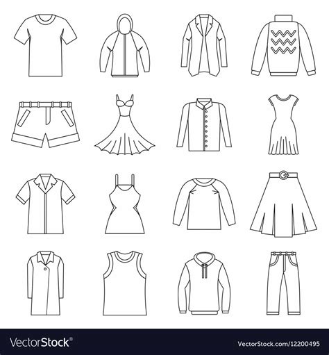 Premium Vector Mens Clothing Outline Template Vector Icon Eps 10 Basic