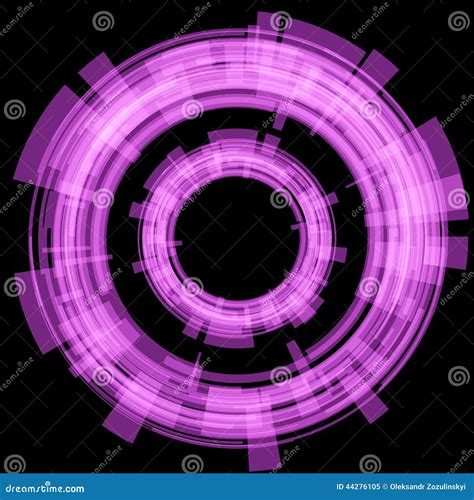 Purple Circle On A Black Background Raster Stock Illustration Image