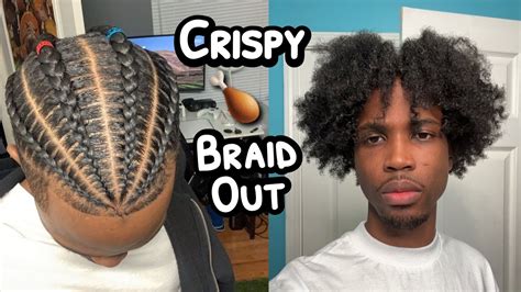 Taking Out Crispy Cornrows After A Month Mens Braid Out Tutorial
