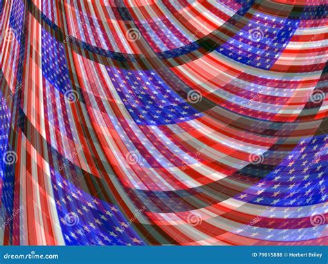Abstract Usa American Flag Patriotic Flowing Background Stock Photo