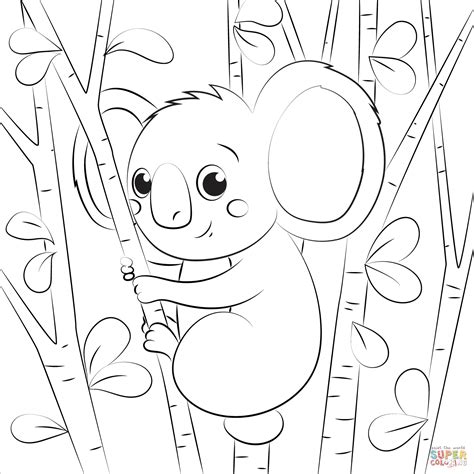 Koala Coloring Page Free Printable Coloring Pages