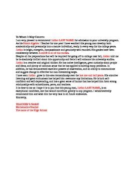 List of specific reasons you are recommending them to the position it is my pleasure to strongly recommend henry ramirez for your 4th grade math teacher position at cherry hill elementary. College Recommendation Letter. (From a Math Teacher) by A R Mathematics