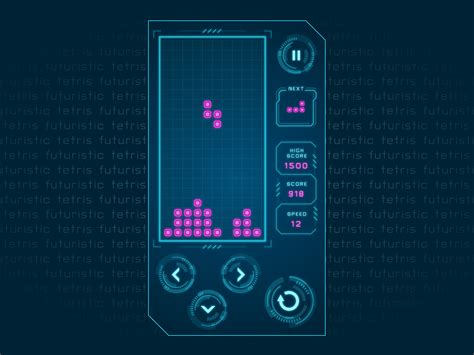 Mobile Tetris Futuristic Interface By Yan Ageenko On Dribbble