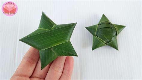 Diy Coconut Leaf How To Fold A Star From Coconut Leaf สานรูปดาวจากใบ