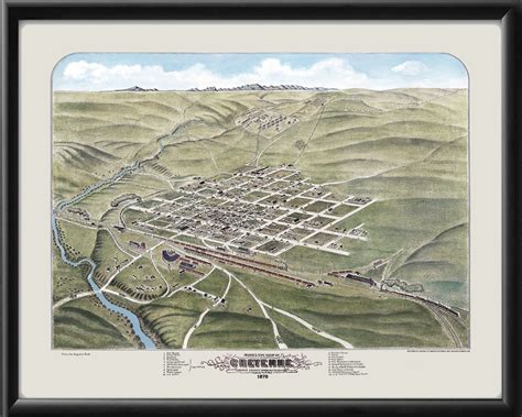 Cheyenne Wy 1870 Vintage City Maps