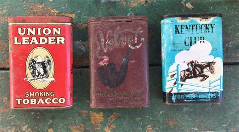 Three Collectible Tobacco Tins Prince Albert Kentucky Club