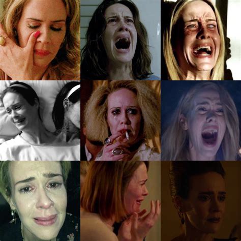 Paulson, lange, taissa farmiga and emma roberts are the only four cast members to appear in all episodes of coven. Sarah Paulson has been crying in every single role. Let's ...