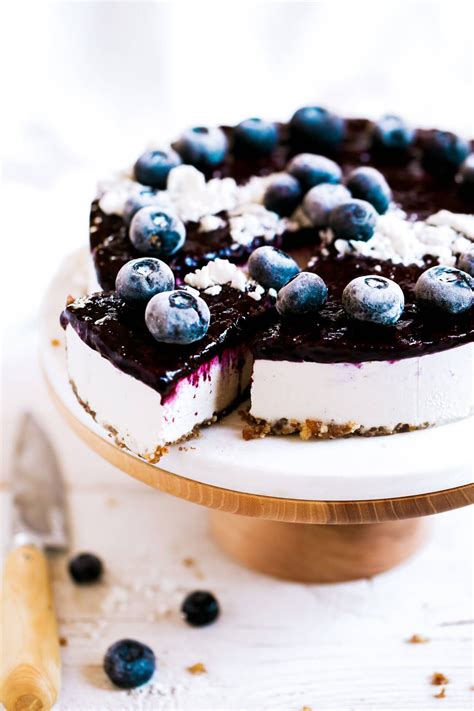 Vegan cheesecakes are even more delicious than their dairy cousins if you ask me. Vegan Blueberry Yogurt Cheesecake | Recipe | Baked ...