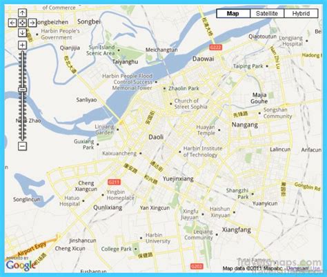 Map Of Harbin Travelsmapscom