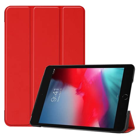 Trifold Smart Case For Apple Ipad Mini 4 5th Gen Red