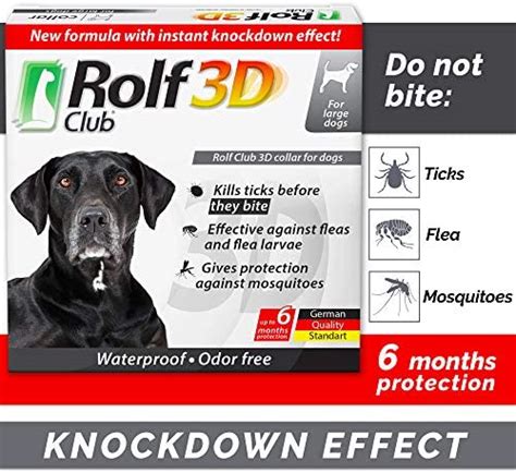 Rolf Club Flea And Tick Collar For Dogs With 3d Level Protect 6 Months