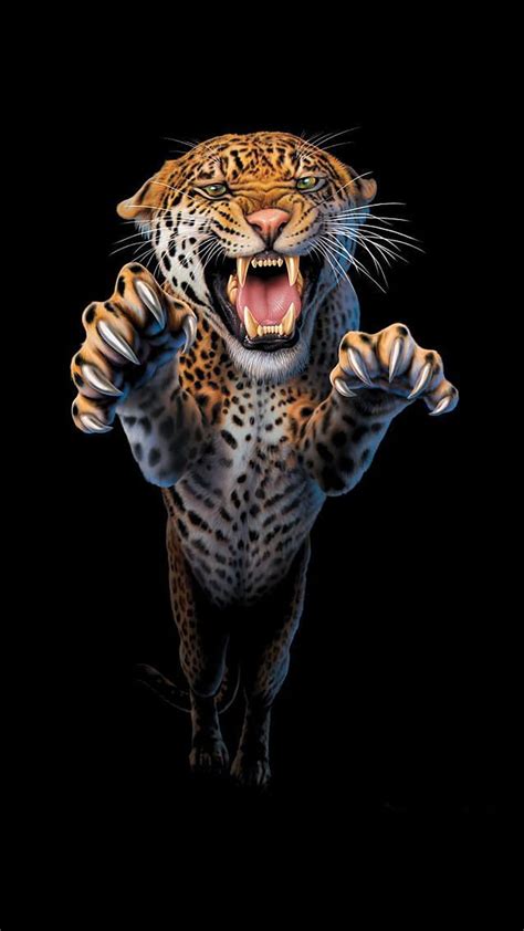 Angry Leopard Wallpaper