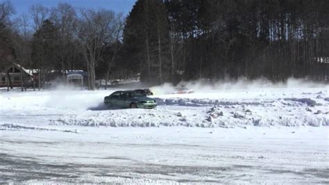 Clam Lake Ice Oval Siren Wisconsin Ice Racing Action Youtube