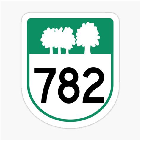 Prince Edward Island Provincial Highway 782 Area Code 782 Sticker