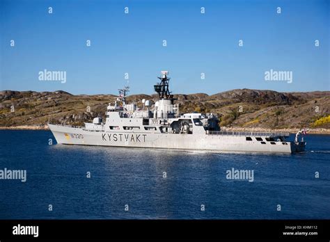 Norwegian Coast Guard Ship Nordkap Province Of Nordland Norway Stock