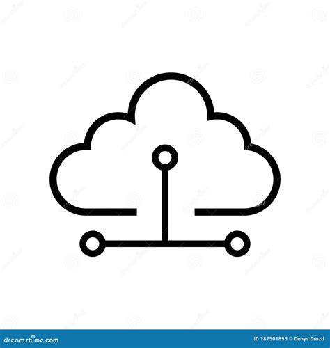 Internet Cloud Line Vector Icon Cloud Storage Illustration Sign