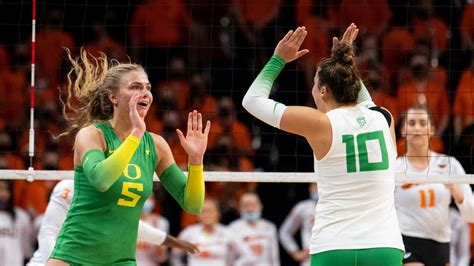 No 19 Oregon Vs Oregon State Womens Volleyball Highlights 112621 Youtube