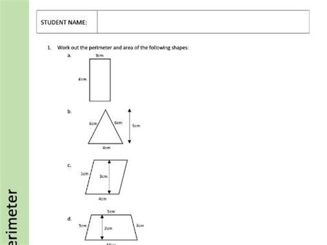 Area And Perimeter Geometry And Measures Ks3 Gcse Teaching Resources