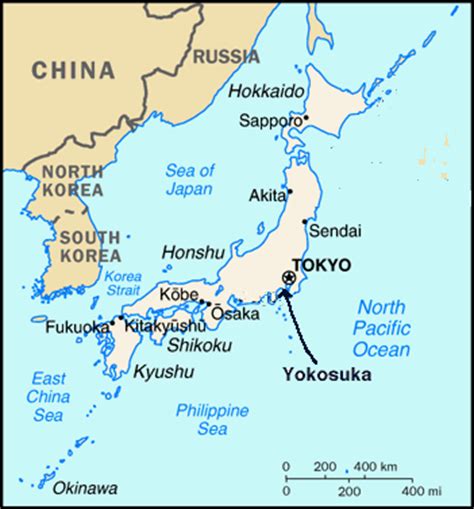 Yokosuka naval base, officially commander u.s. Where is Yokosuka?