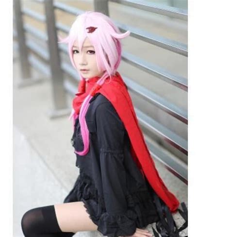 Anime Guilty Crown Inori Yuzuriha Black Short Mini Dress Cosplay