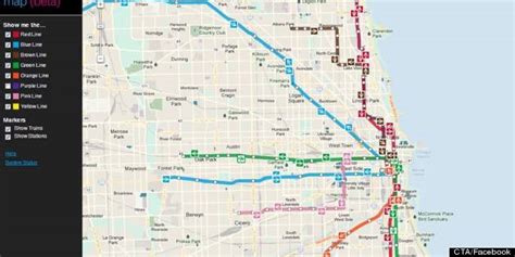 Cta Train Tracker Map Debuts New Chicago Train App Shows