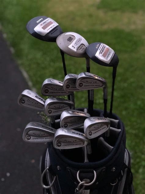 Full Set Of Hippo Competition Golf Clubs With Taylormade Bag In