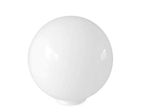 1950s Style Medium White Glass Globe Light Shade