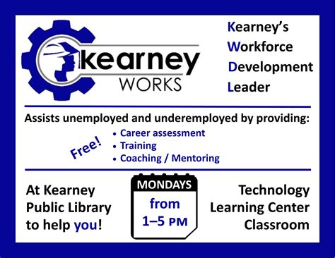 Kearney Works Mondays In May July From 1pm 5pm Get Help With