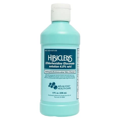 Hibiclens Antiseptic Antimicrobial Skin Cleanser 8 Oz Liquid Bottle