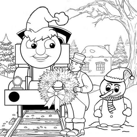 Do you know thomas the train coloring pages? Thomas Christmas Coloring Pages With Sir Topham Hatt ...