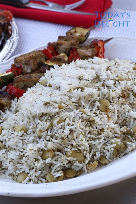 Persian Steamed Rice With Dill And Lima Beans Is Easy Rice Dish To Make