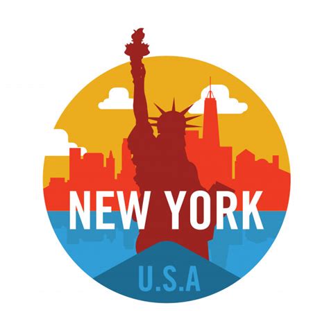 Travelers also like this welcoming city for its theaters. Logo De New York City Avec La Statue De La Liberté ...