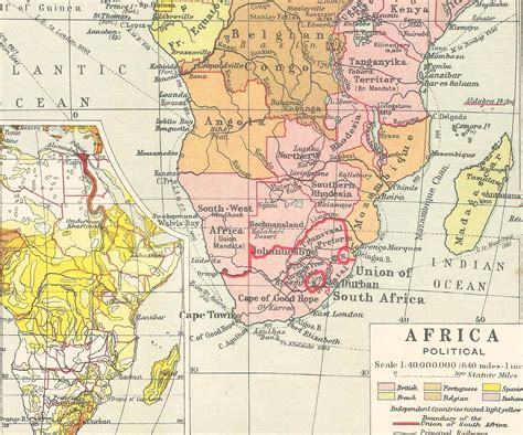 Colonial Africa Political Map 1935 Travel Adventure Maps For Home Decor