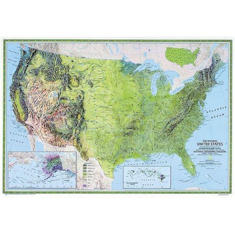 national geographic mapa de estados unidos físico