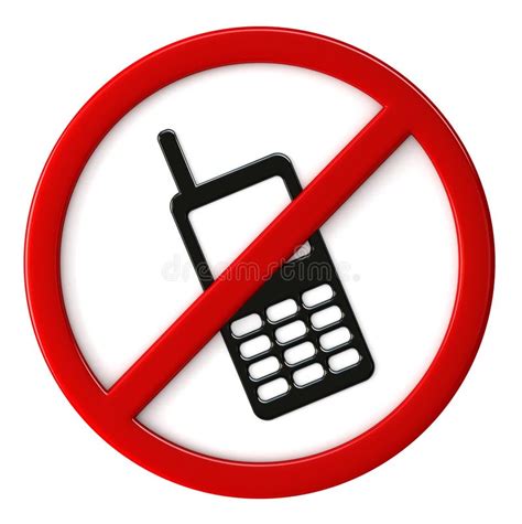 Cell Phones Not Allowed Stock Illustration Illustration Of Symbol