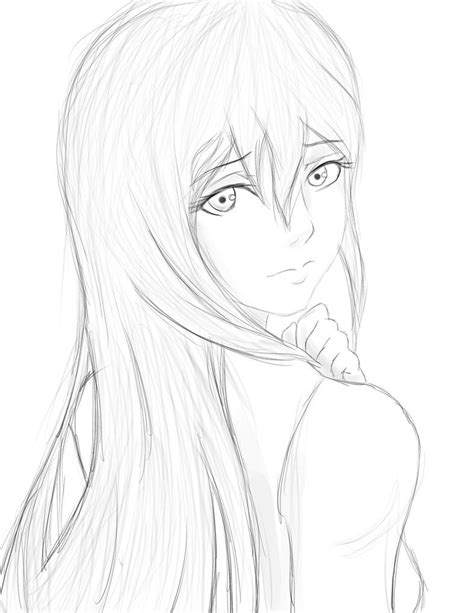 Anime Girl Sketch By Akirashogun On Deviantart
