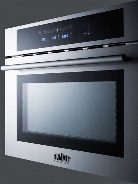 1000 watt microwave and 1400 watt convection elements combine to cook. Summit CMV24 24 Inch Built-In Speed Oven with 1.34 cu. ft ...
