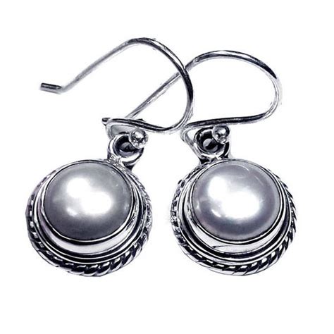 Handmade Sterling Silver Pearl Earrings India Free Shipping On