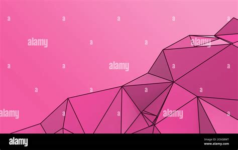 Pink Abstract Modern Crystal Background Polygon Line Triangle