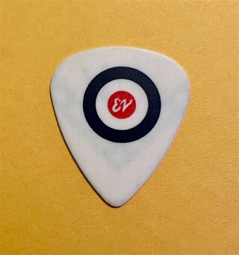 Pearl Jam Guitar Pick Eddie Vedder Evel Knievel 0809 Backspacer Tour Plectrum Values Mavin