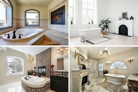 60 Primary Bathrooms With A Fireplace Photos