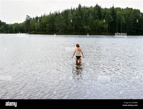 Mature Woman Swimming Lake Hi Res Stock Photography And Images Alamy