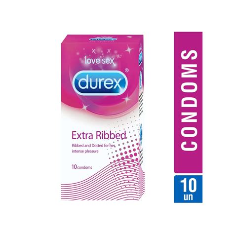 Buy Durex Extra Ribbed Packet Of 10 Condoms Online At Flat 18 Off