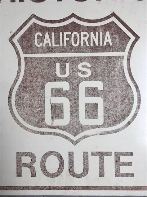 Vintage Route 66 Historic Sign At 1stdibs Vintage Route 66 Sign