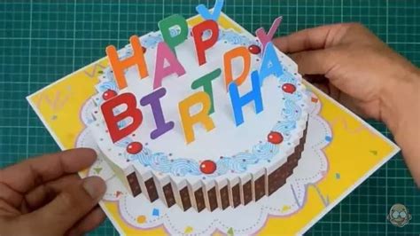 Pop up birthday card balloons 18. DIY Tutorial Cara Membuat Kartu Happy Birthday Kue Timbul ...