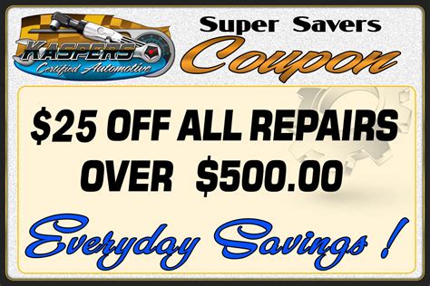 New Jersey Auto Repair Specials And Coupons Kasperskorner Kaspers