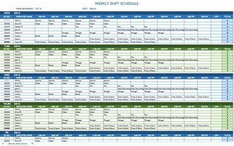 Formidable Work Schedule Maker Template Free Accounting Sheet