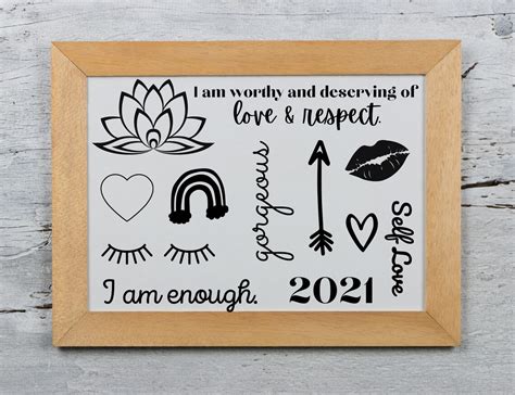 Self Love Confidence Vision Board Decals Starter Kit Etsy