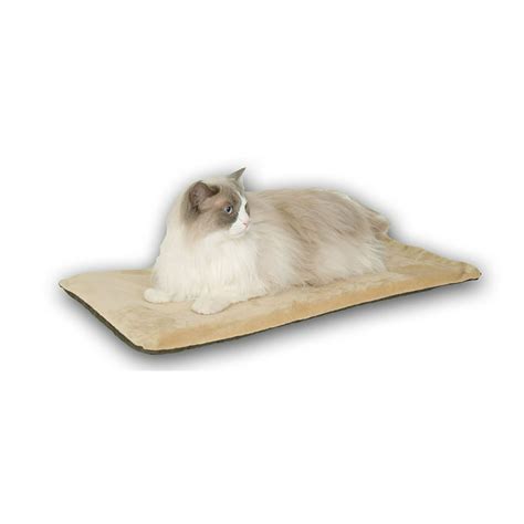 Kandh Heated Pet Cat Bed Beige